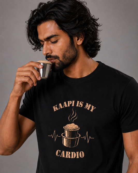 Men's T-Shirt - Kaapi Cardio - Bison Black - Bamboo