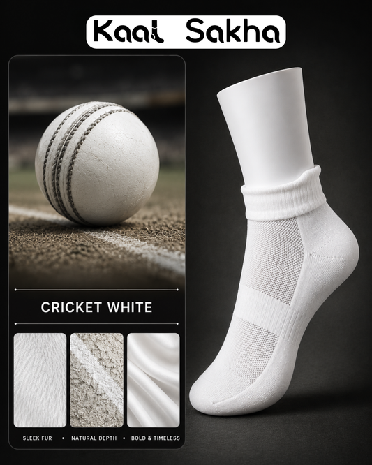 Bamboo Socks - Ankle Length - Kaal Sakha - Unisex - Cricket White