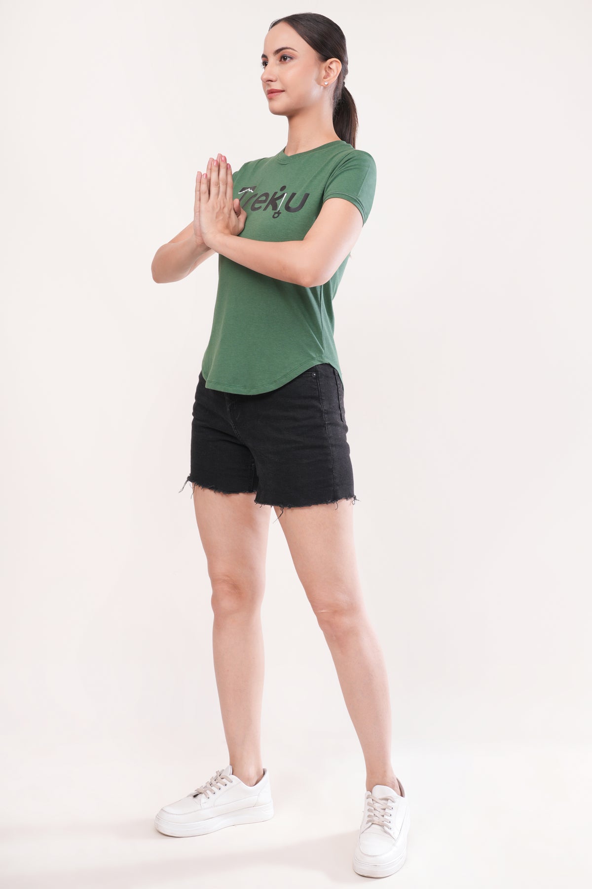 Women's Slice Tee - Trekku - Agumbe Green - Bamboo