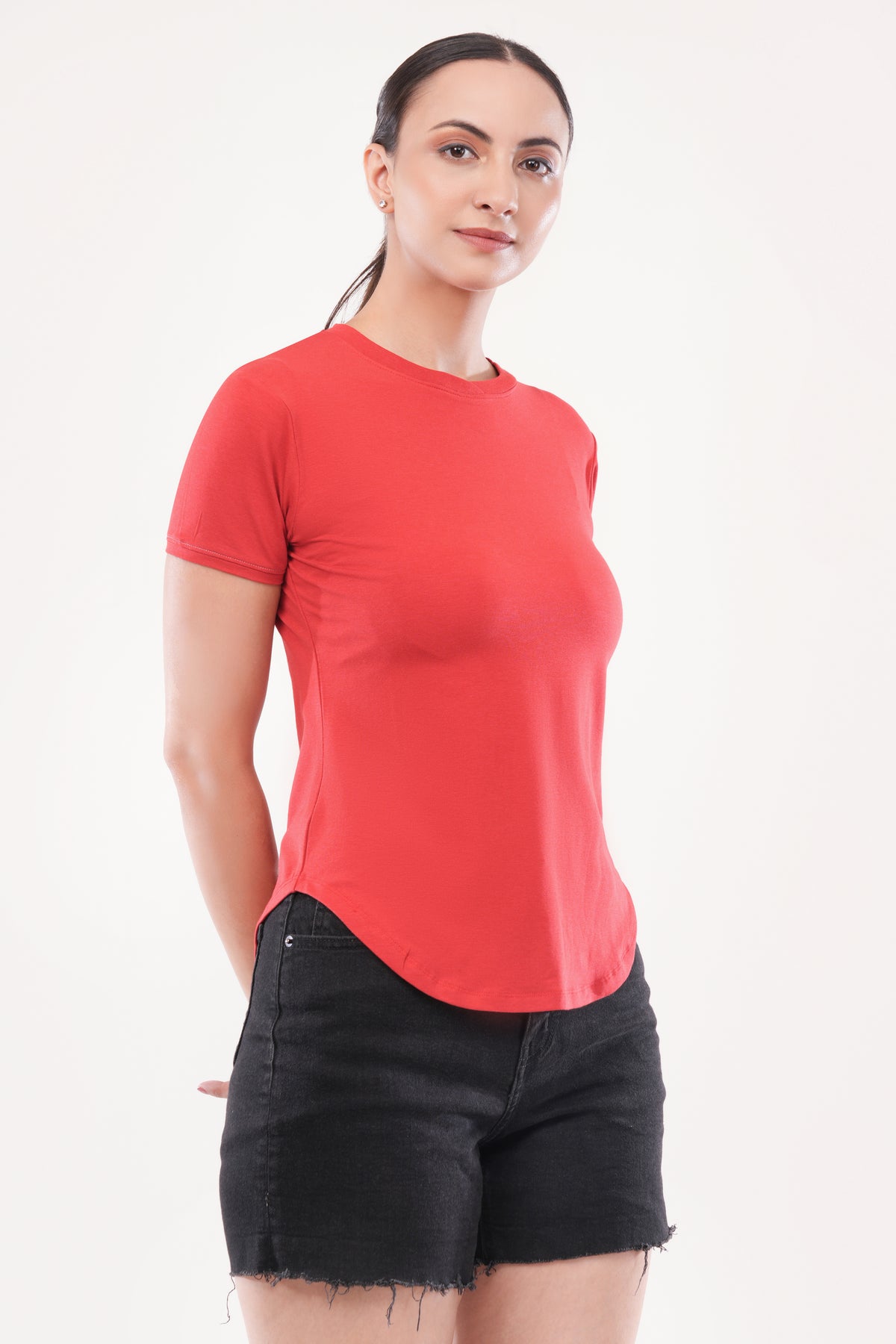Women's Slice Tee - Byadgi Red - Bamboo