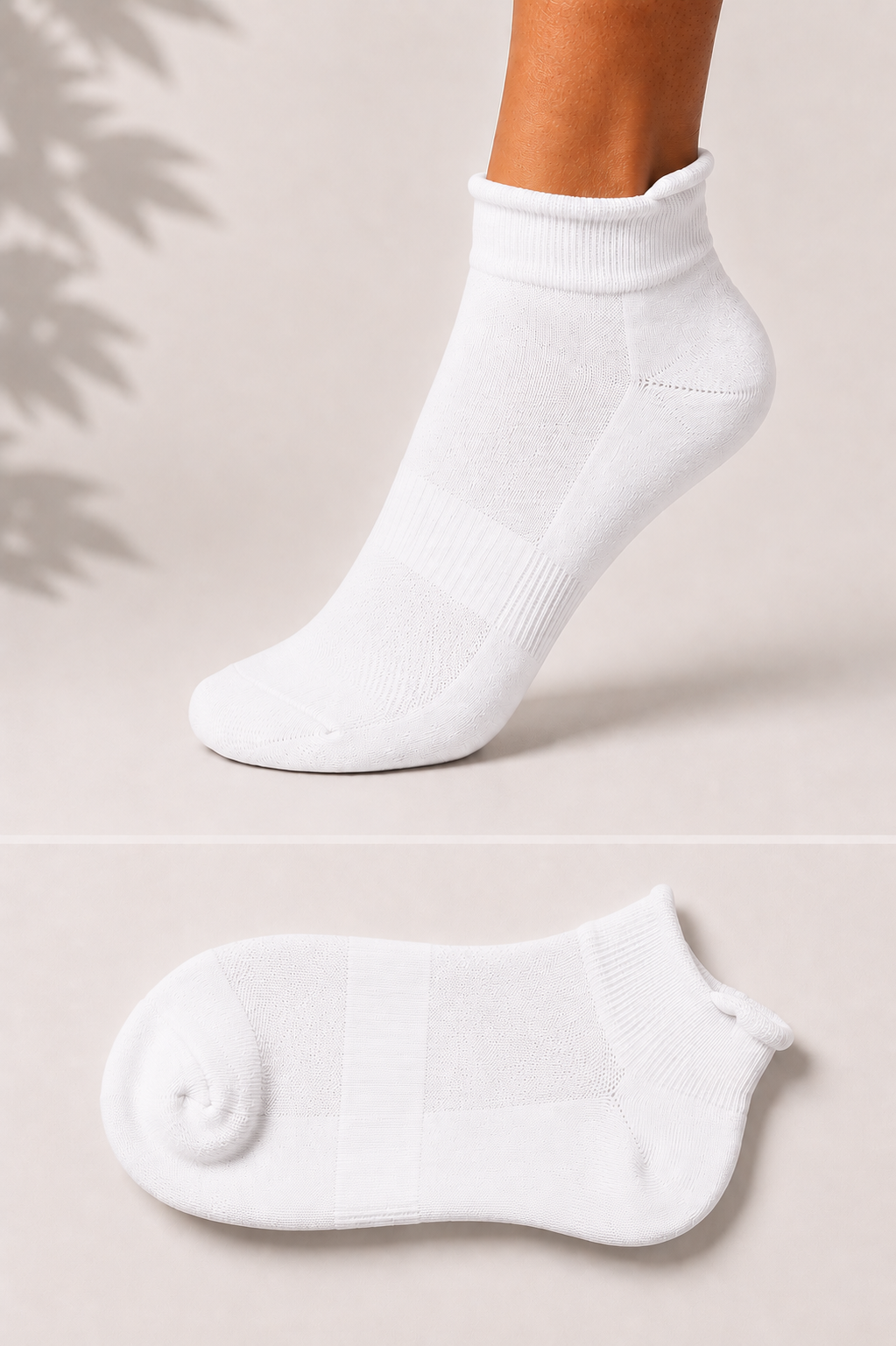 Bamboo Socks - Ankle Length - Kaal Sakha - Unisex - Cricket White