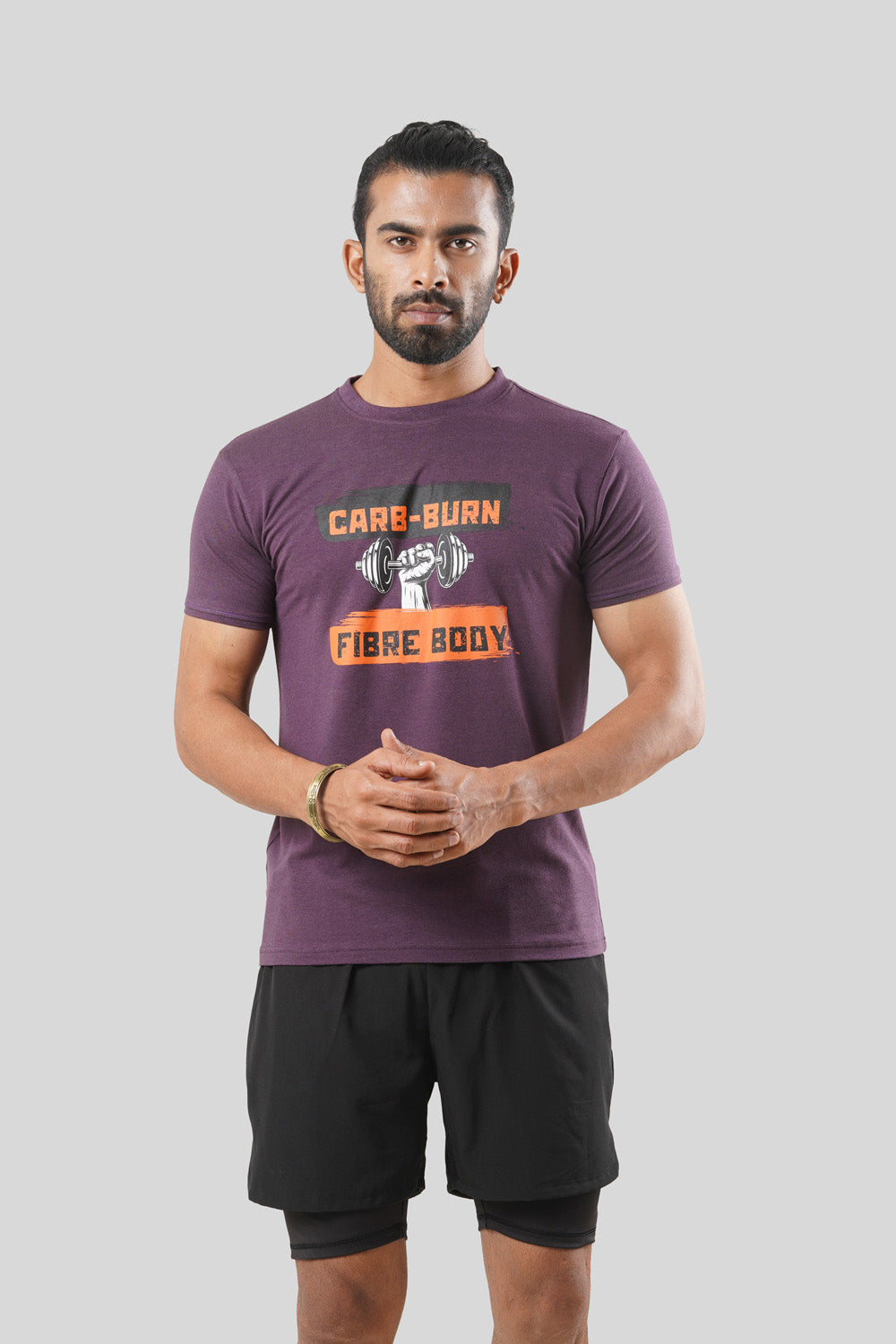 Men's T-Shirt - Carb-Burn Fibre Body - Nerale Purple - Bamboo