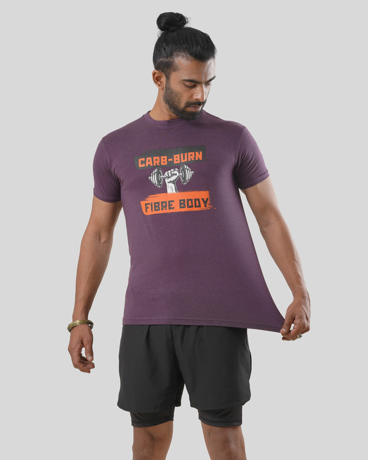 Men's T-Shirt - Carb-Burn Fibre Body - Nerale Purple - Bamboo