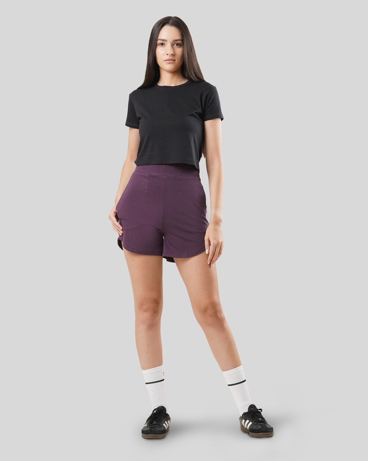 Women's Aaraam Shorts - Nerale Purple - Bamboo