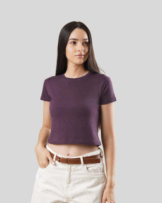 Women's Crop Top - Nerale Purple - Bamboo