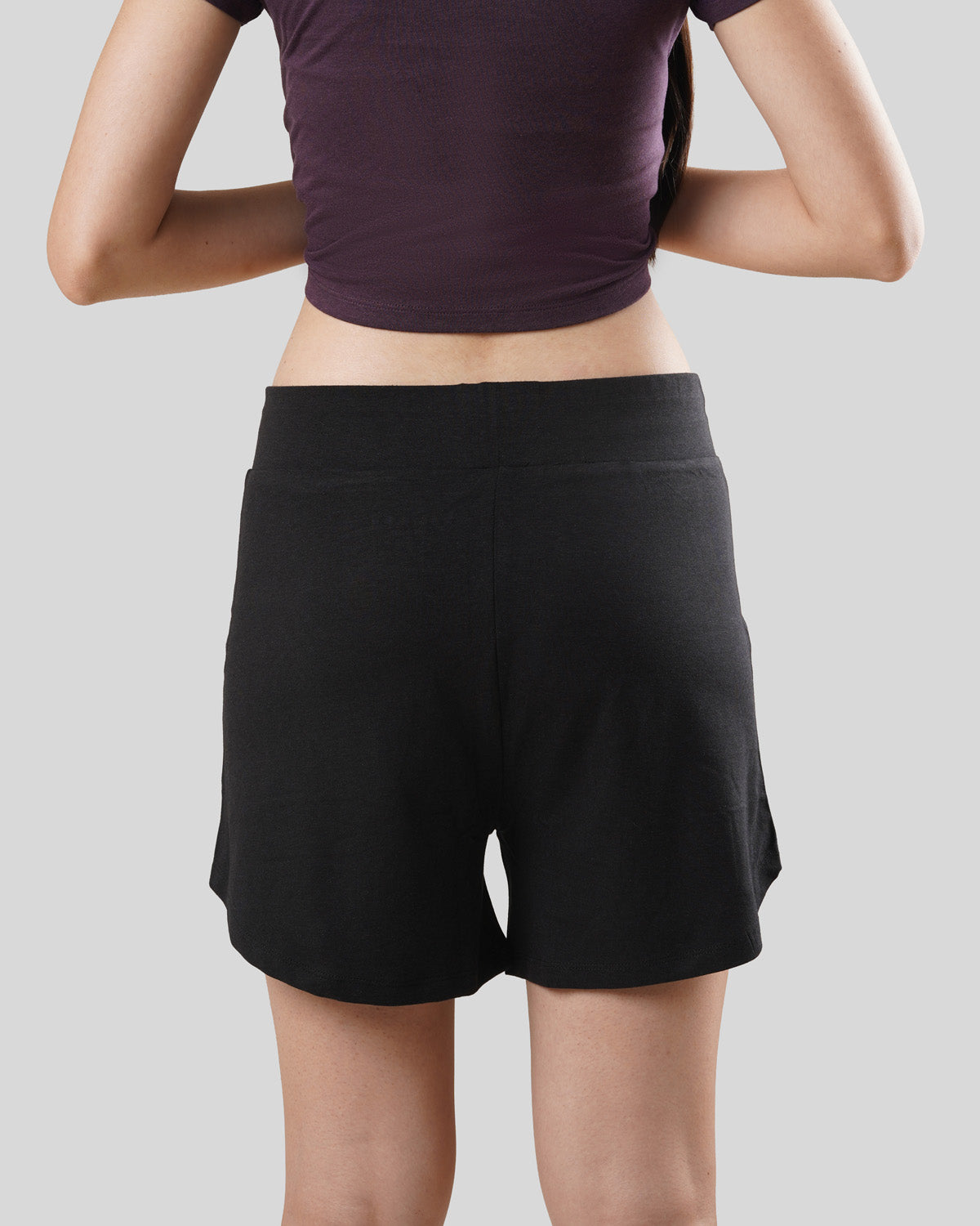 Women's Aaraam Shorts - Bison Black - Bamboo