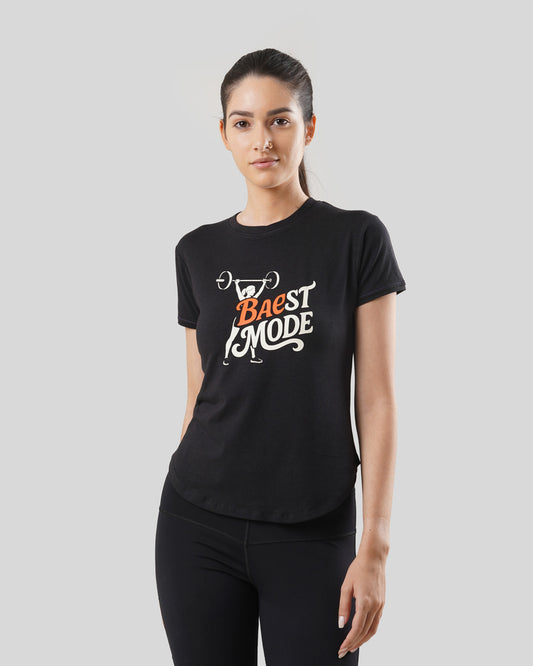 Women's Slice Tee - Baest Mode - Bison Black - Bamboo