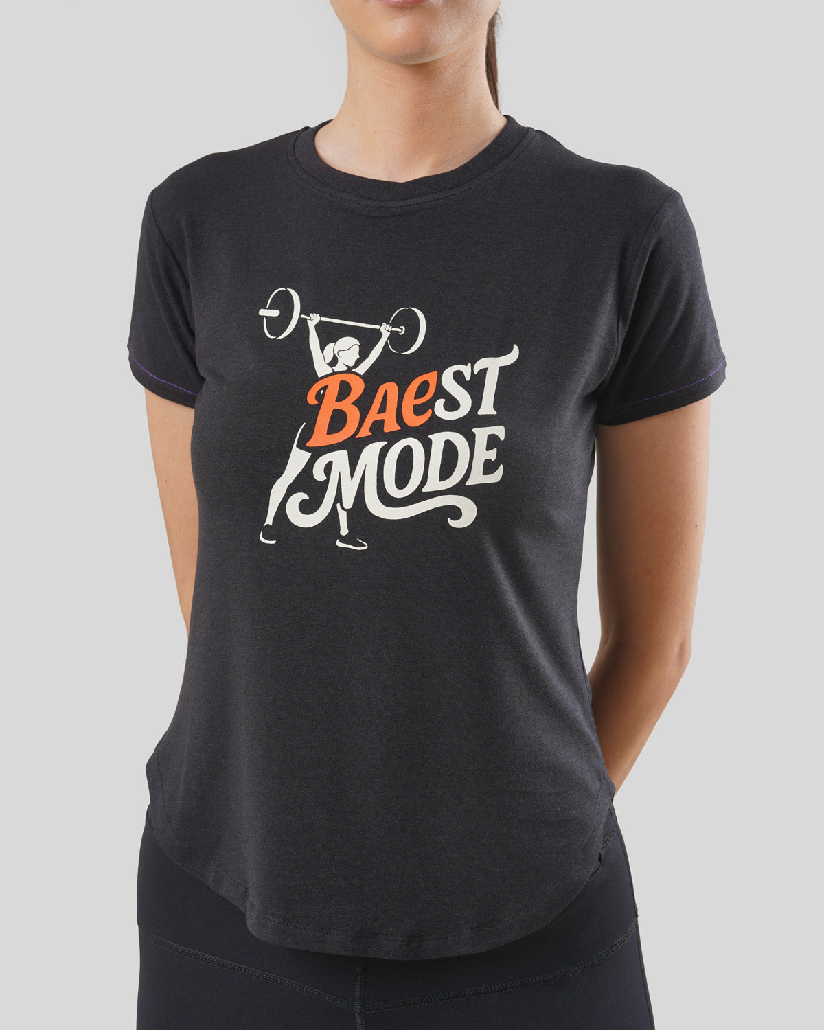Women's Slice Tee - Baest Mode - Bison Black - Bamboo