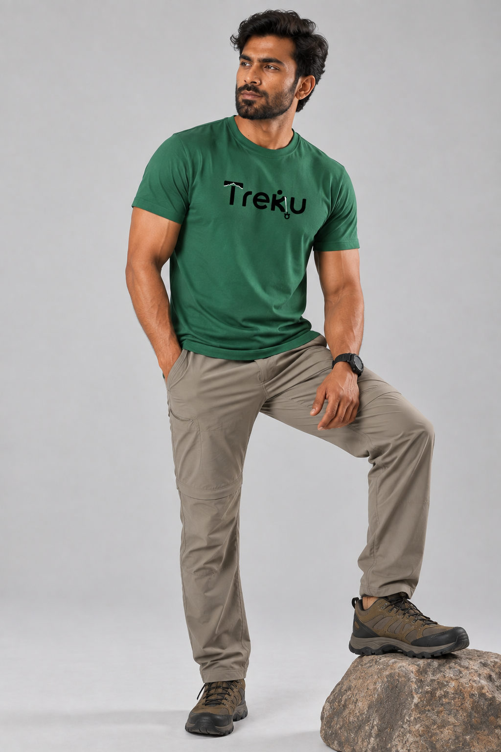 Men's T-Shirt - Trekku - Agumbe Green - Bamboo