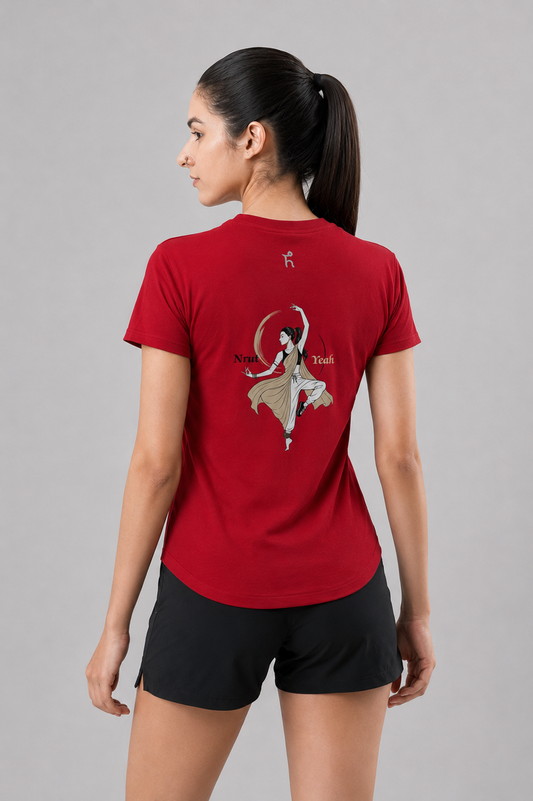 Women's Slice Tee - Nrut Yeah - Byadgi Red - Bamboo
