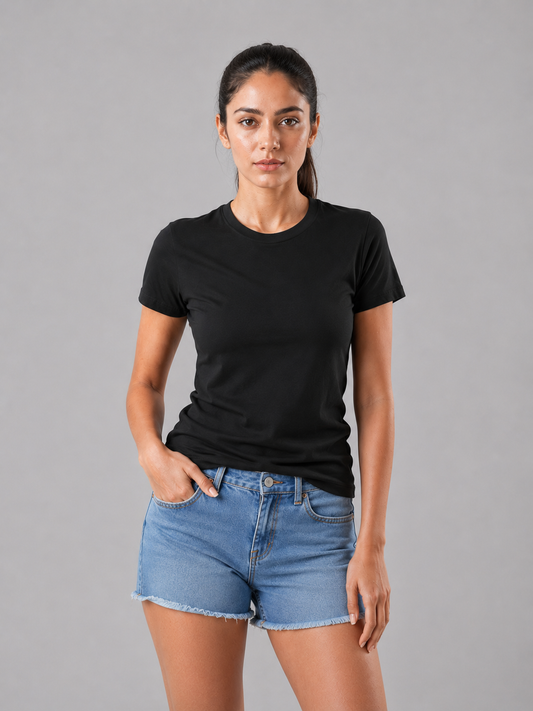 Women's Slice Tee - Bison Black - Bamboo