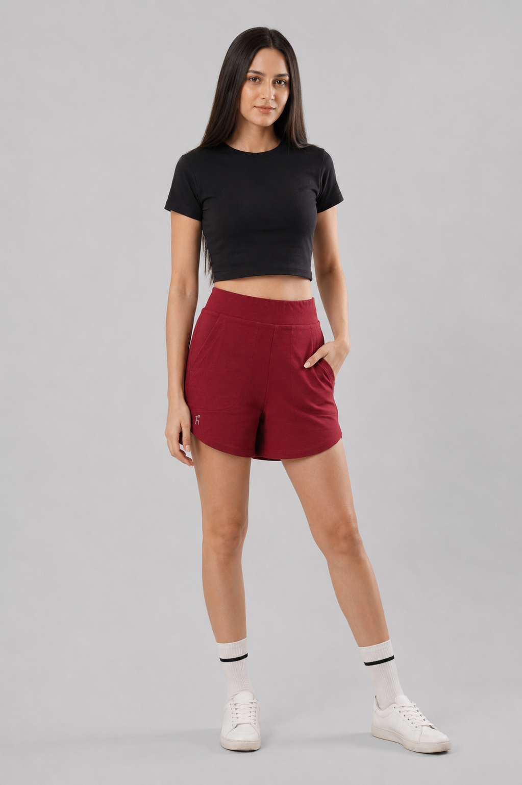 Women's Aaraam Shorts - Byadgi Red - Bamboo
