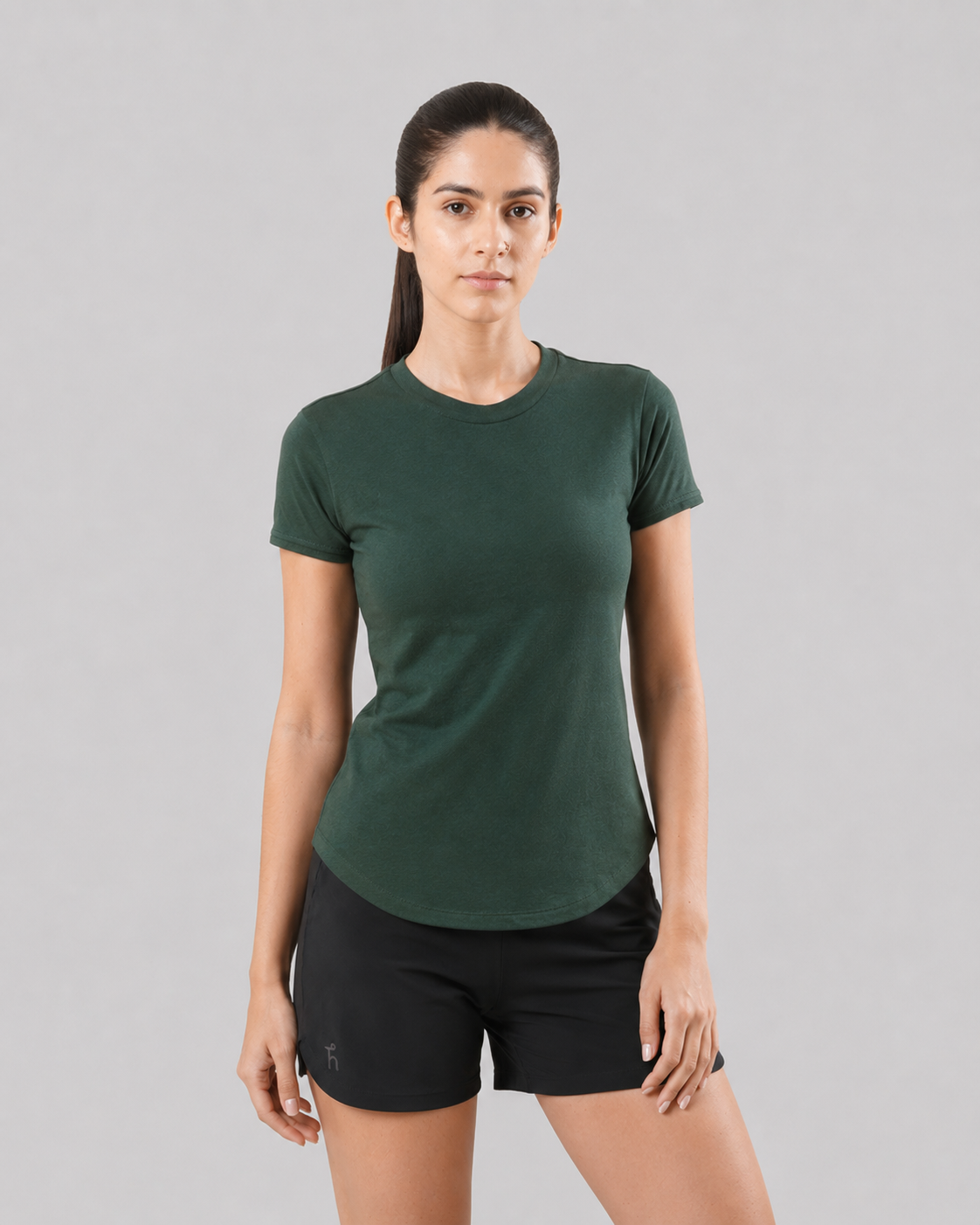 Women's Slice Tee - Agumbe Green - Bamboo