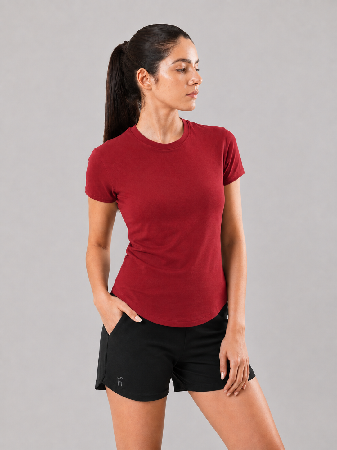 Women's Slice Tee - Nrut Yeah - Byadgi Red - Bamboo